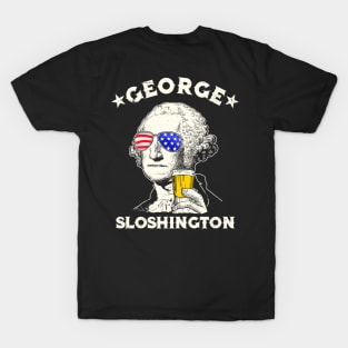 George Sloshington 4th Of July Funny American Washington T-Shirt